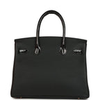 Hermes Birkin 30 Black Shiny Niloticus Crocodile and Togo Touch Rose Gold Hardware