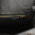 Hermes Birkin 30 Black Shiny Niloticus Crocodile and Togo Touch Rose Gold Hardware