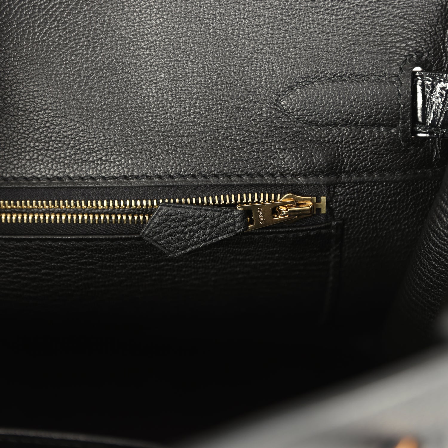 Hermes Birkin 30 Black Shiny Niloticus Crocodile and Togo Touch Rose Gold Hardware