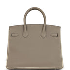 Hermes Special Order (HSS) Birkin 30 Gris Asphalt and Craie Togo Palladium Hardware