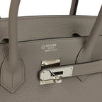 Hermes Special Order (HSS) Birkin 30 Gris Asphalt and Craie Togo Palladium Hardware