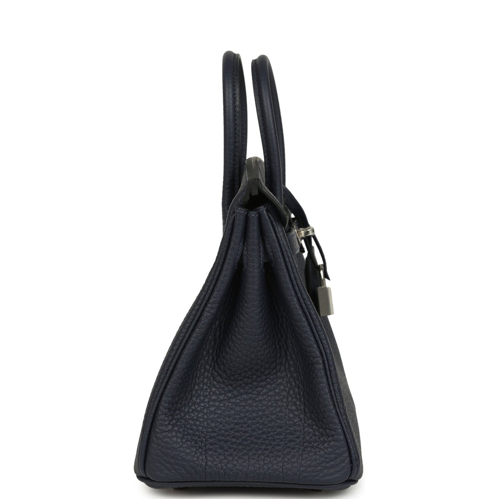 Hermes Birkin 25 Bleu Nuit Togo Palladium Hardware