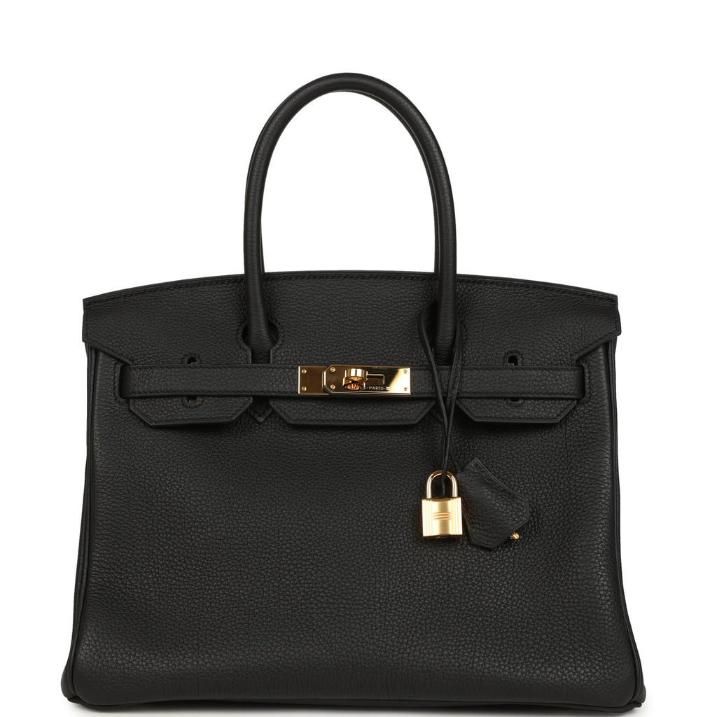 Hermes Birkin 30 Black Togo Gold Hardware