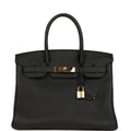 Hermes Birkin 30 Black Togo Gold Hardware