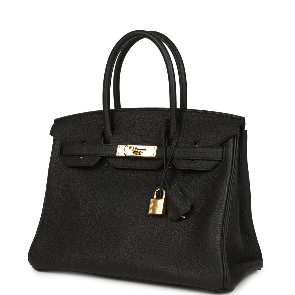 Hermes Birkin 30 Black Togo Gold Hardware