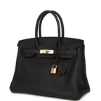 Hermes Birkin 30 Black Togo Gold Hardware
