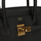 Hermes Birkin 30 Black Togo Gold Hardware