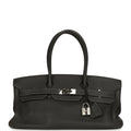 Vintage Hermes Shoulder Birkin 42 JPG Graphite Clemence Palladium Hardware