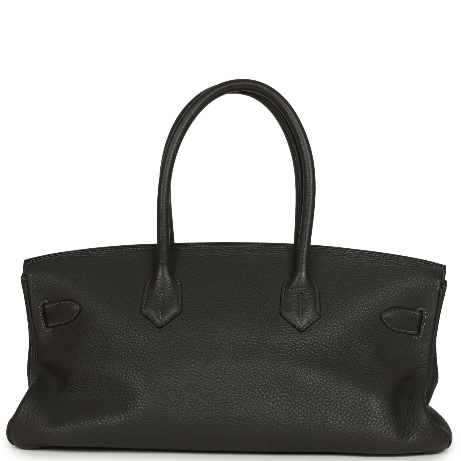 Vintage Hermes Shoulder Birkin 42 JPG Graphite Clemence Palladium Hardware