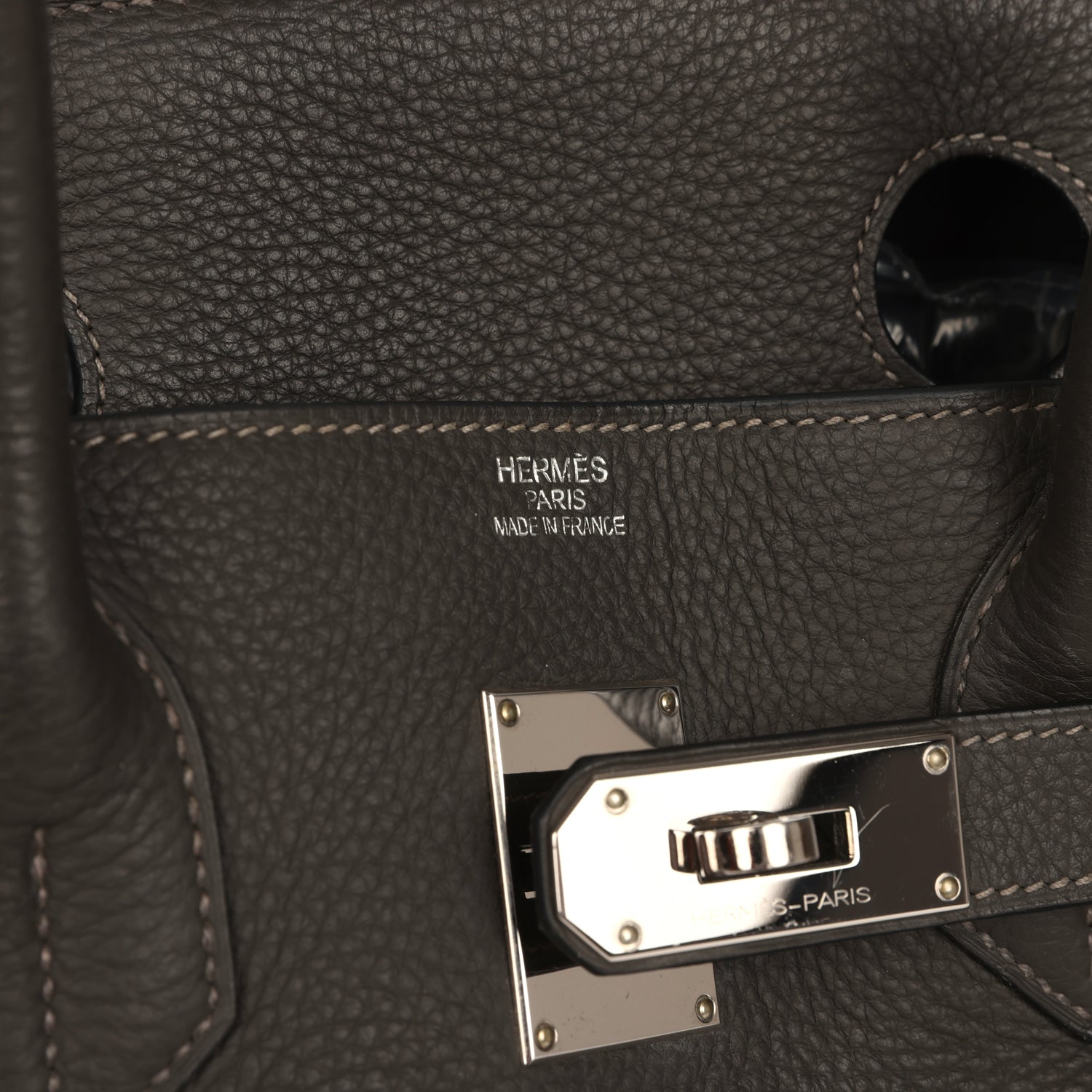 Vintage Hermes Shoulder Birkin 42 JPG Graphite Clemence Palladium Hardware