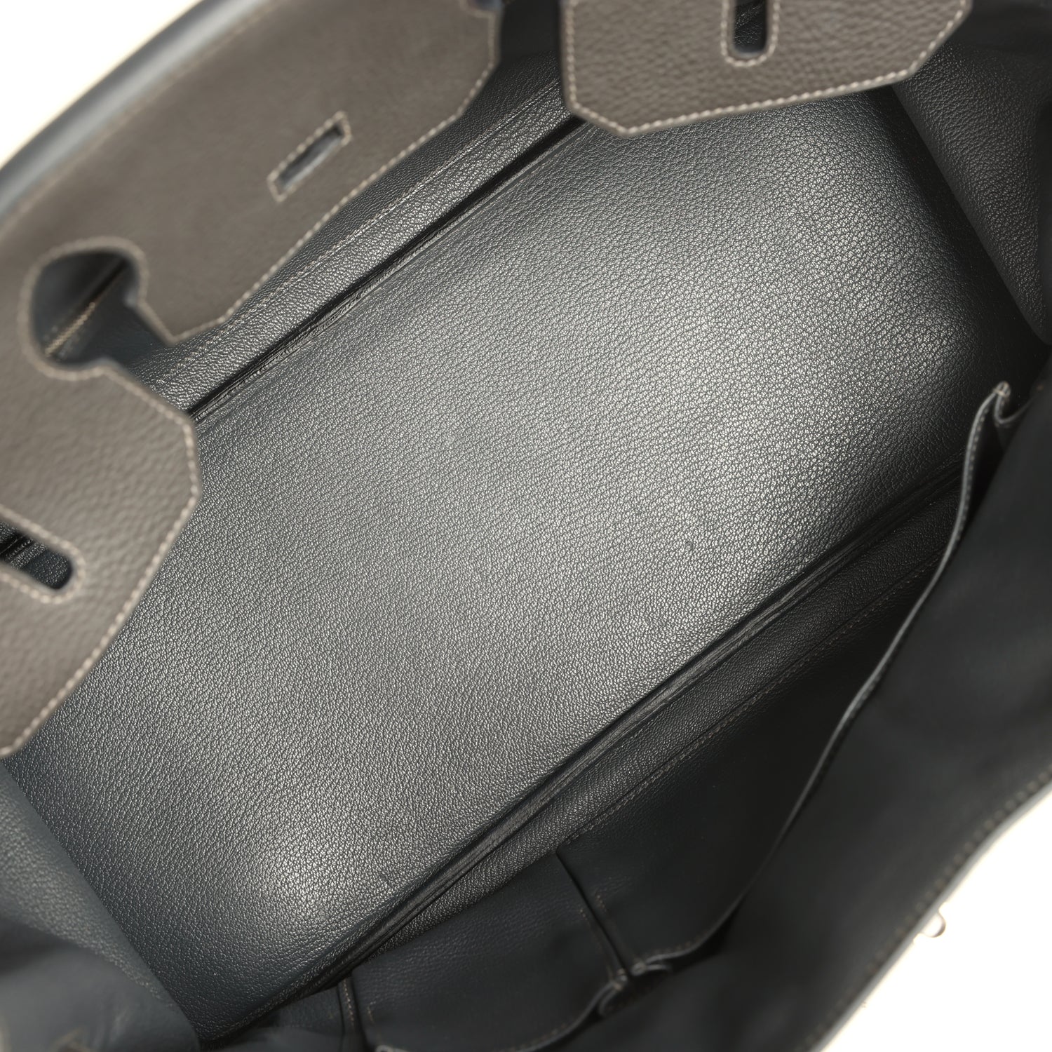 Vintage Hermes Shoulder Birkin 42 JPG Graphite Clemence Palladium Hardware