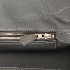 Vintage Hermes Shoulder Birkin 42 JPG Graphite Clemence Palladium Hardware