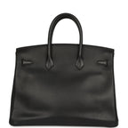 Vintage Hermes Birkin 35 Black Ardennes Gold Hardware