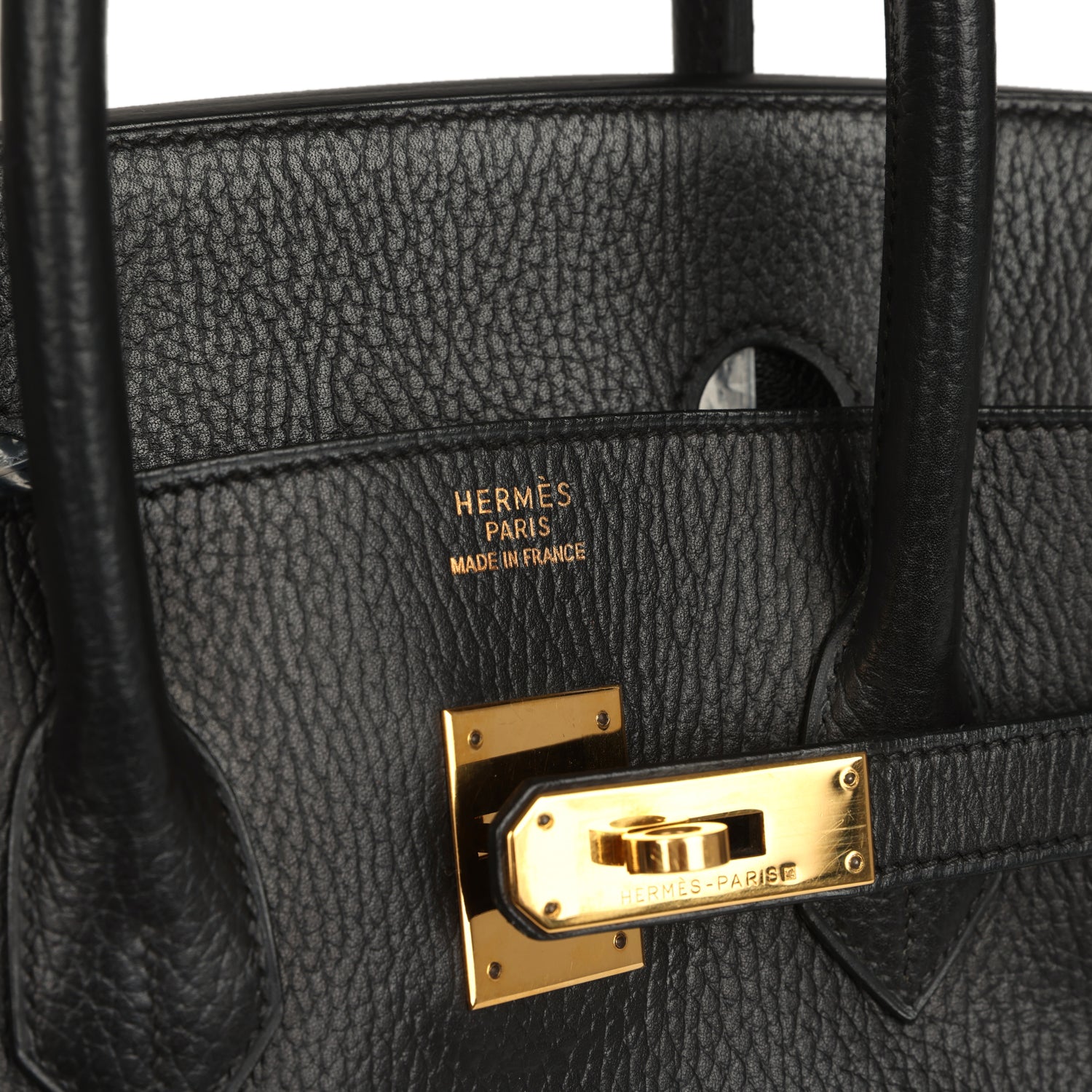 Vintage Hermes Birkin 35 Black Ardennes Gold Hardware