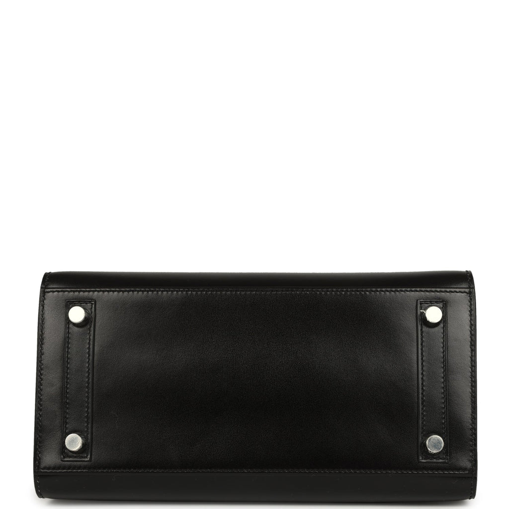 Hermes Birkin Sellier 25 Black Box Palladium Hardware