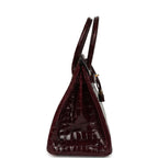 Hermes Birkin 30 Bordeaux Shiny Niloticus Crocodile Gold Hardware