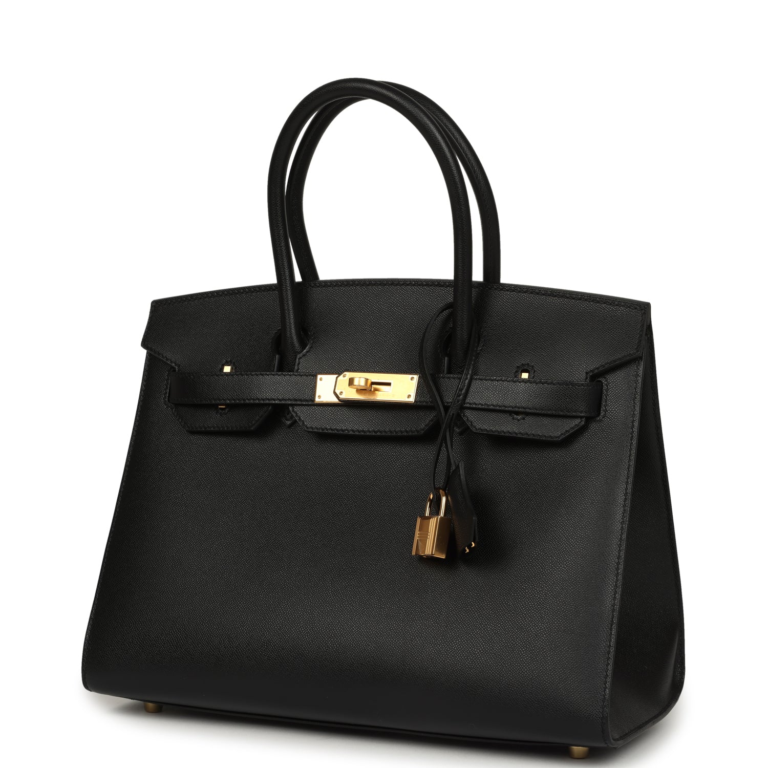 Hermes Birkin Sellier 30 Black Madame Gold Hardware