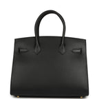 Hermes Birkin Sellier 30 Black Madame Gold Hardware