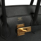 Hermes Birkin Sellier 30 Black Madame Gold Hardware