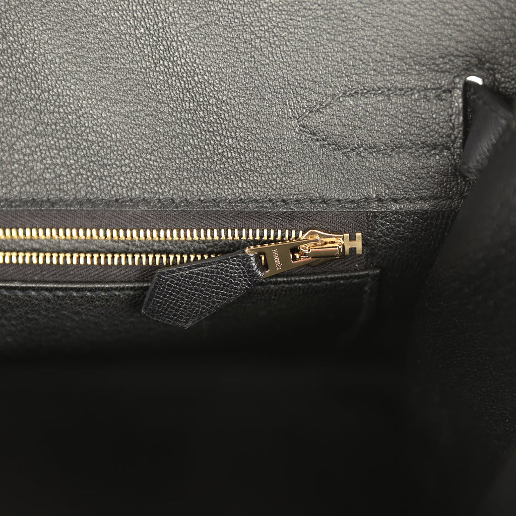 Hermes Birkin Sellier 30 Black Madame Gold Hardware