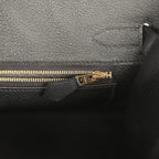 Hermes Birkin Sellier 30 Black Madame Gold Hardware