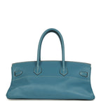 Vintage Hermes Shoulder Birkin 42 JPG Blue Jean Clemence Palladium Hardware