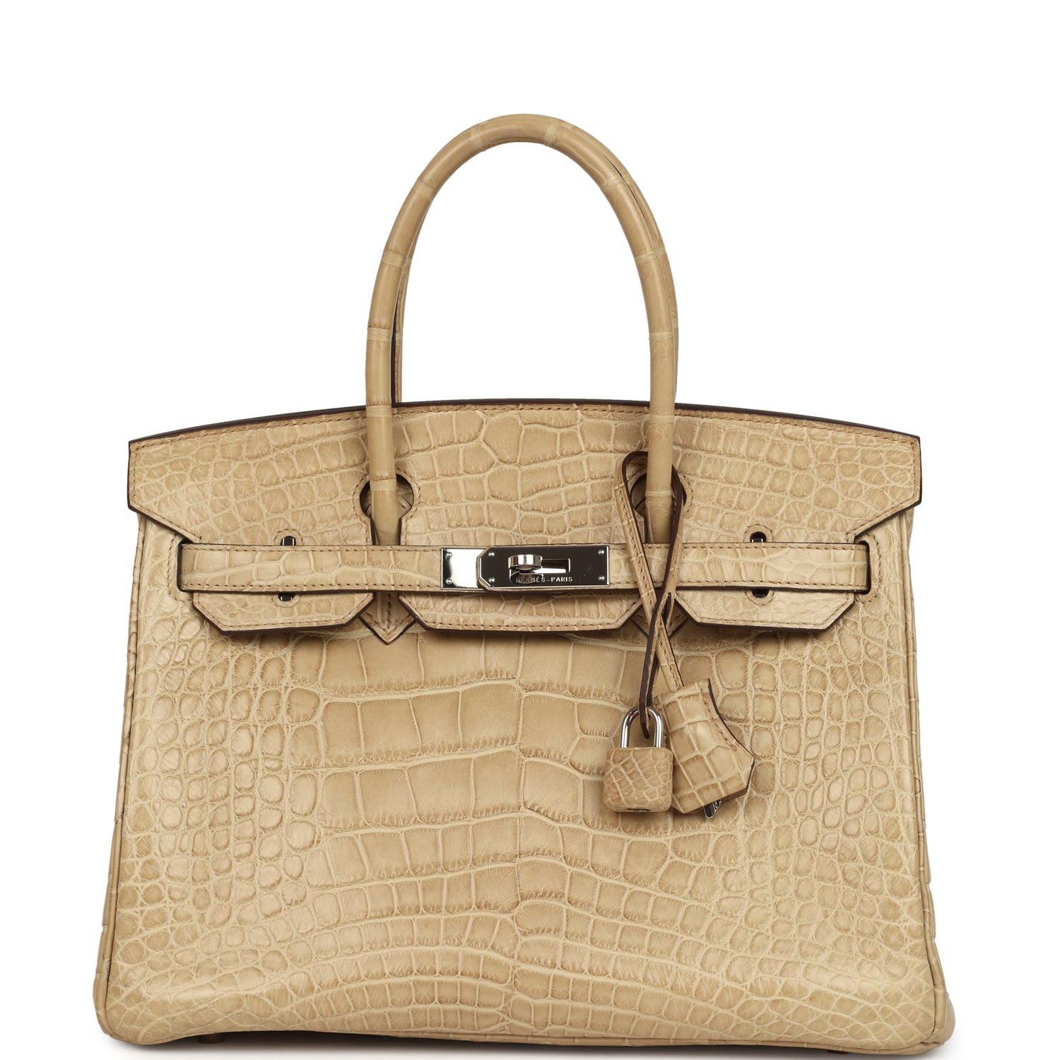 Vintage Hermes Birkin 30 Poussiere Matte Alligator Palladium Hardware