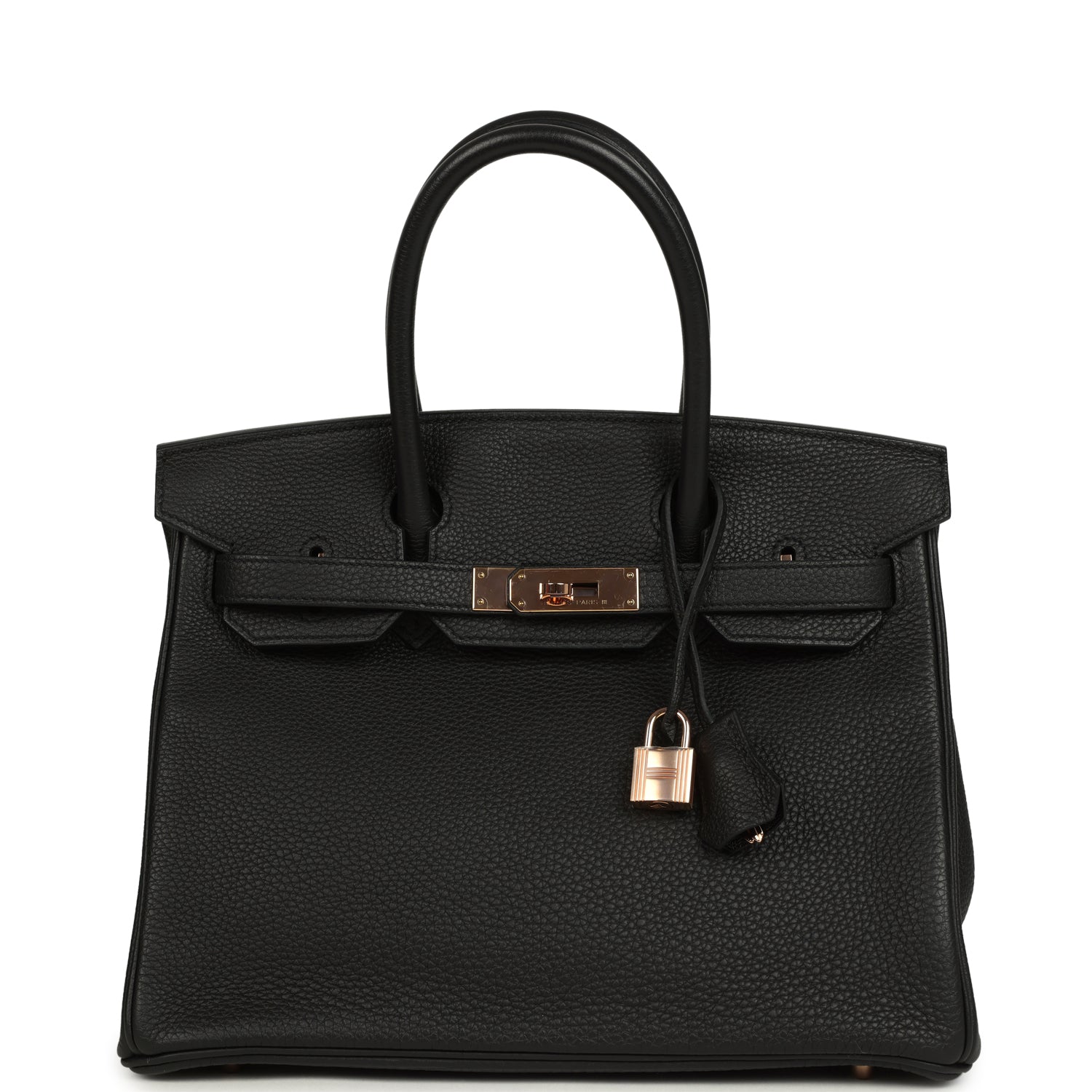Hermes Birkin 30 Black Togo Rose Gold Hardware