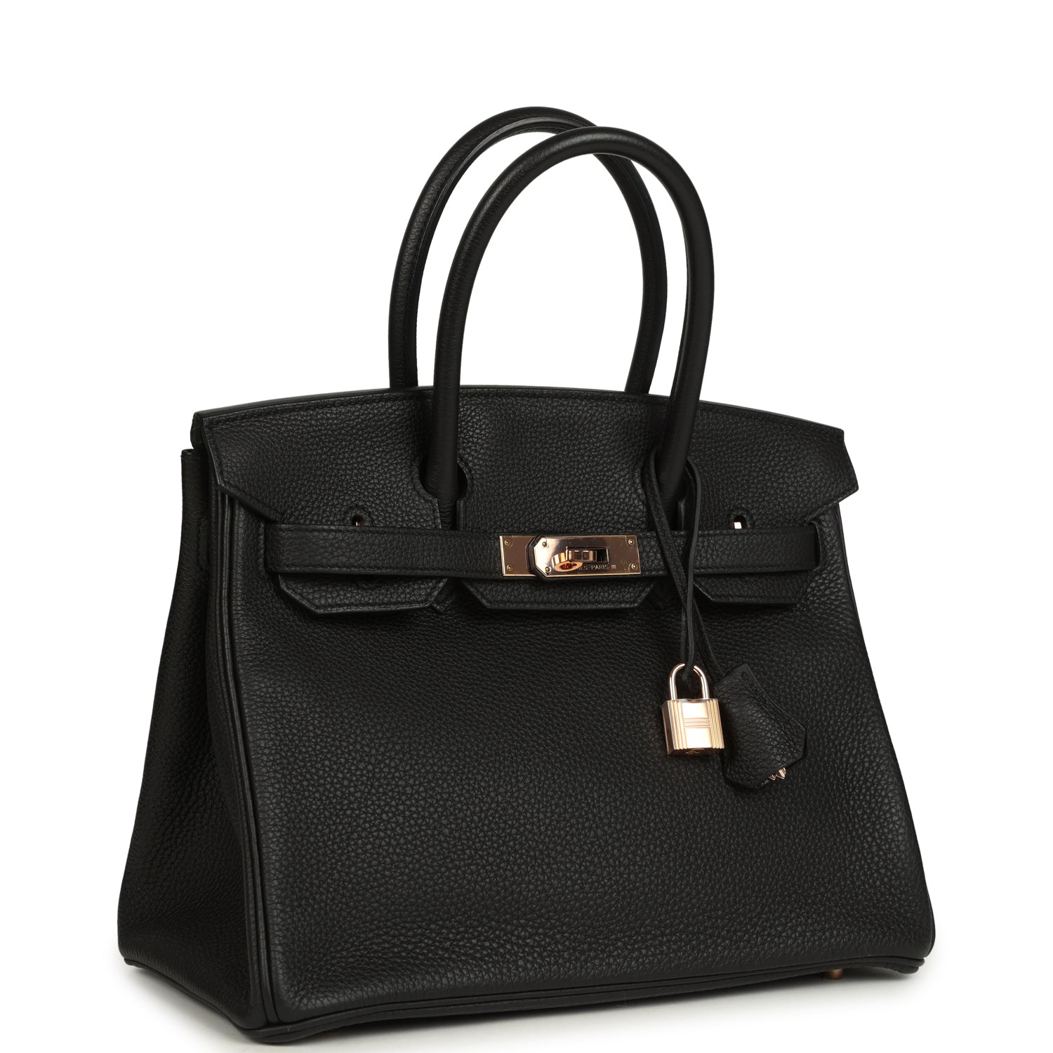 Hermes Birkin 30 Black Togo Rose Gold Hardware