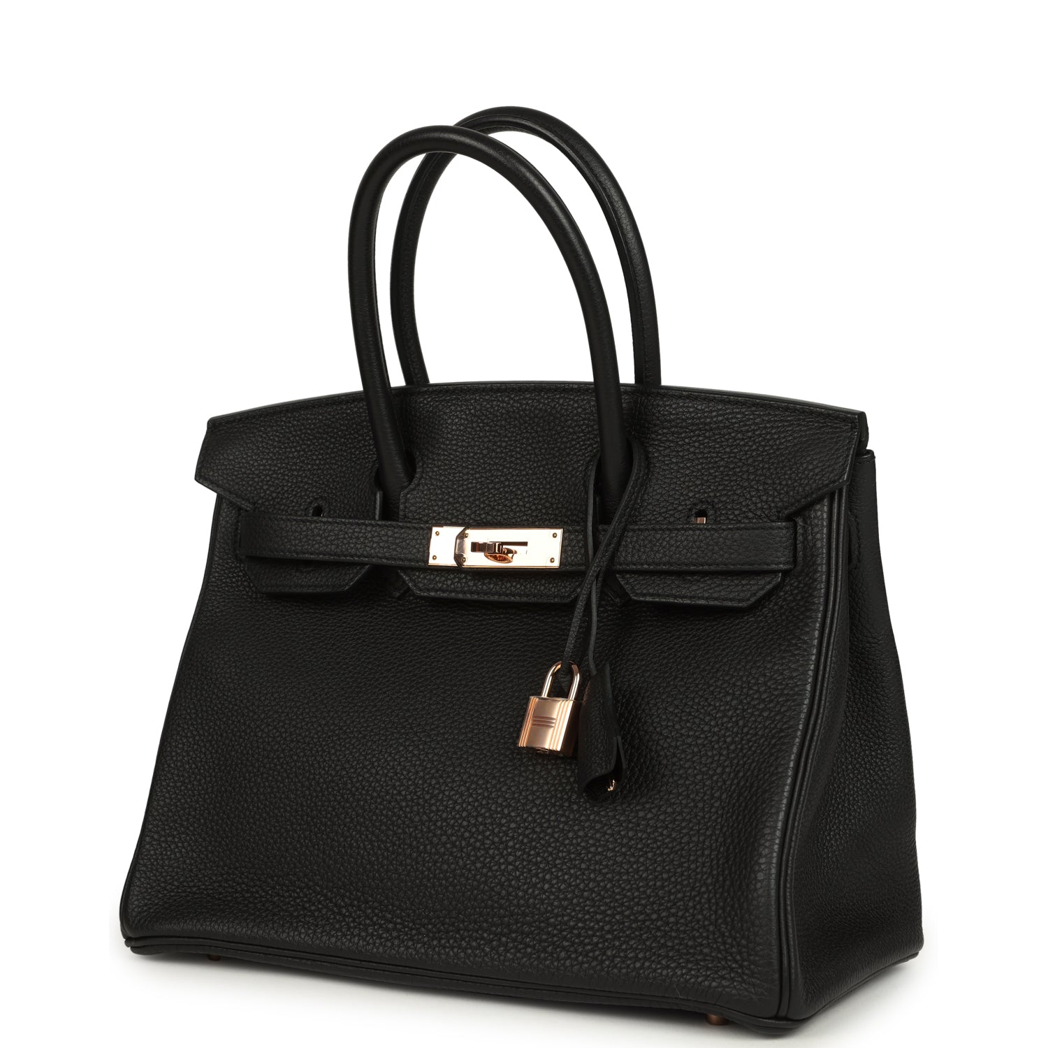 Hermes Birkin 30 Black Togo Rose Gold Hardware