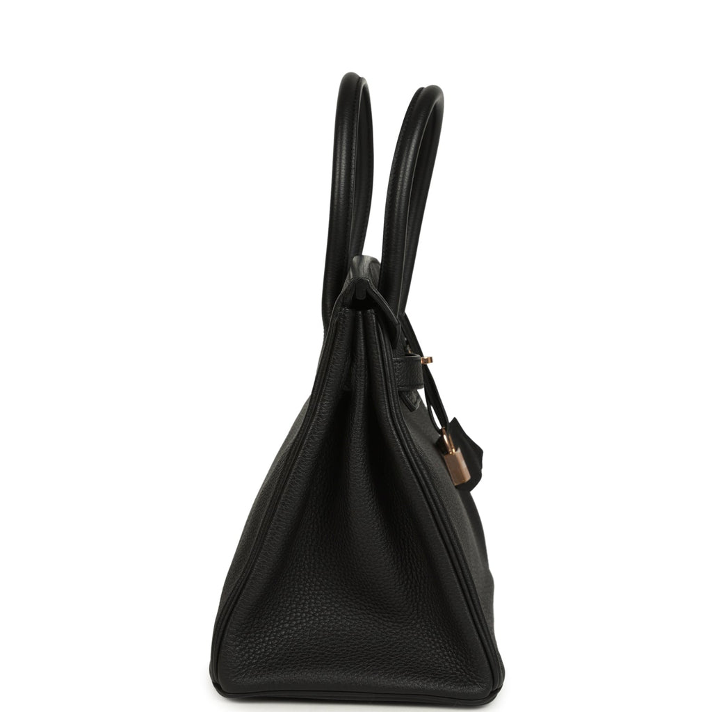 Hermes Birkin 30 Black Togo Rose Gold Hardware