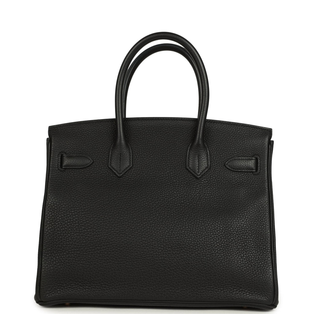 Hermes Birkin 30 Black Togo Rose Gold Hardware