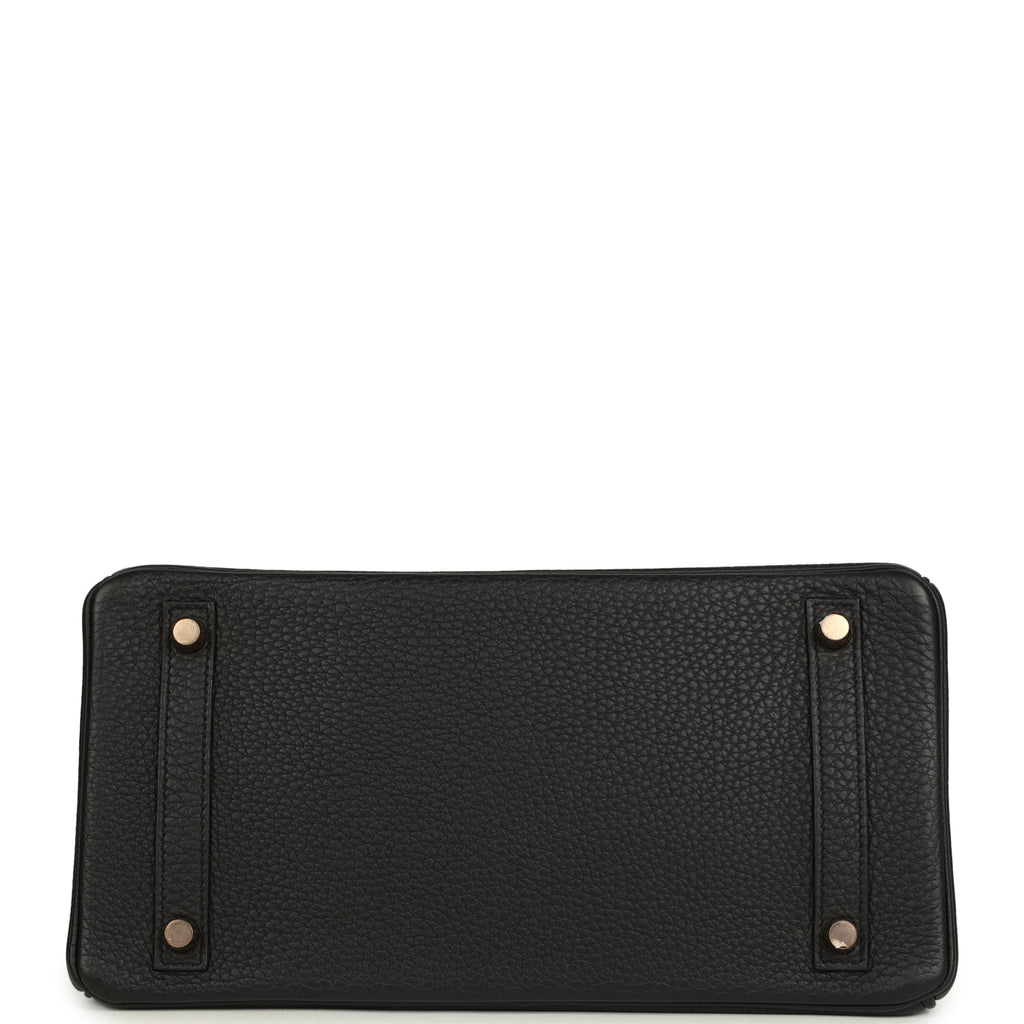 Hermes Birkin 30 Black Togo Rose Gold Hardware