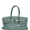 Vintage Hermes Shoulder Birkin 42 JPG Ciel Togo Palladium Hardware