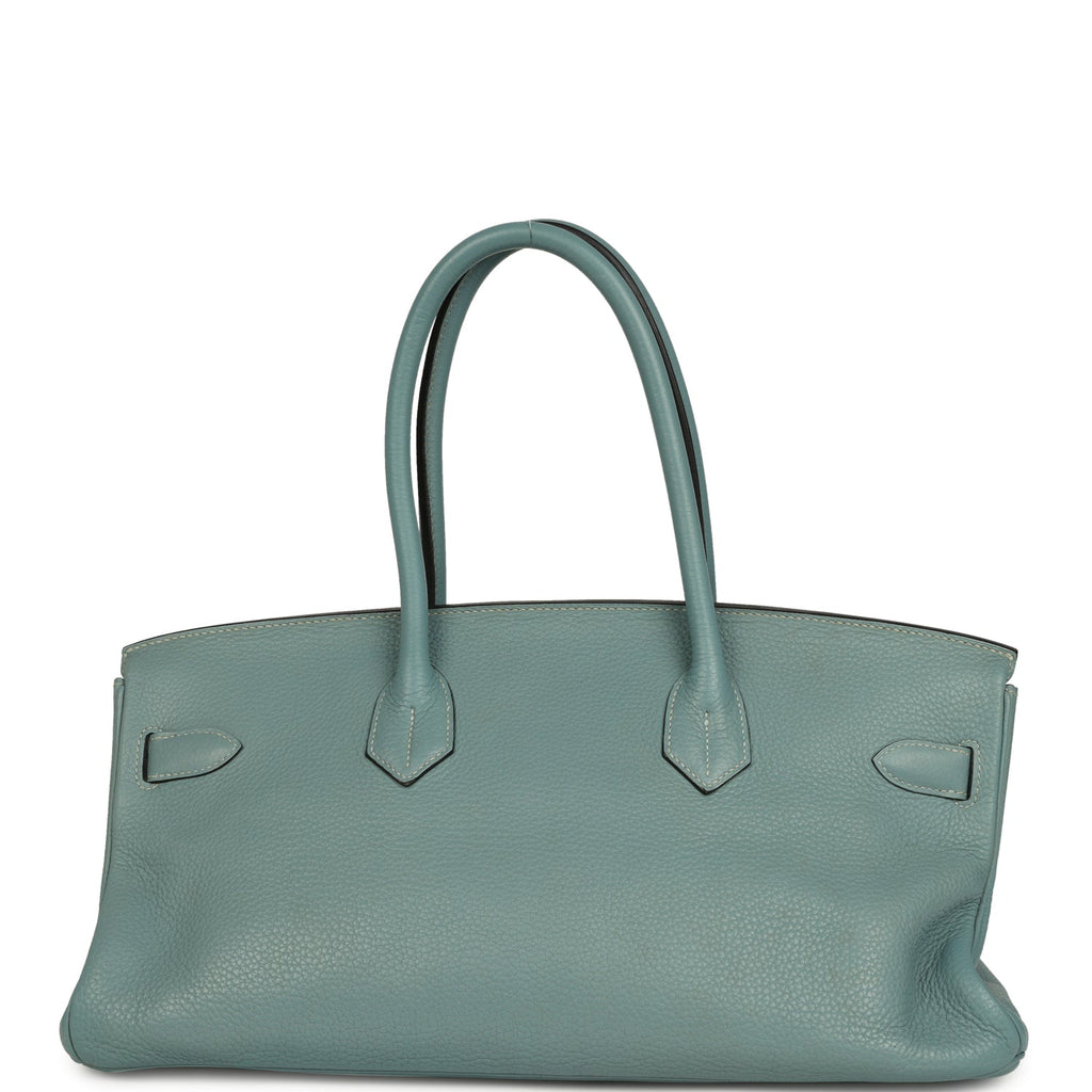 Vintage Hermes Shoulder Birkin 42 JPG Ciel Togo Palladium Hardware