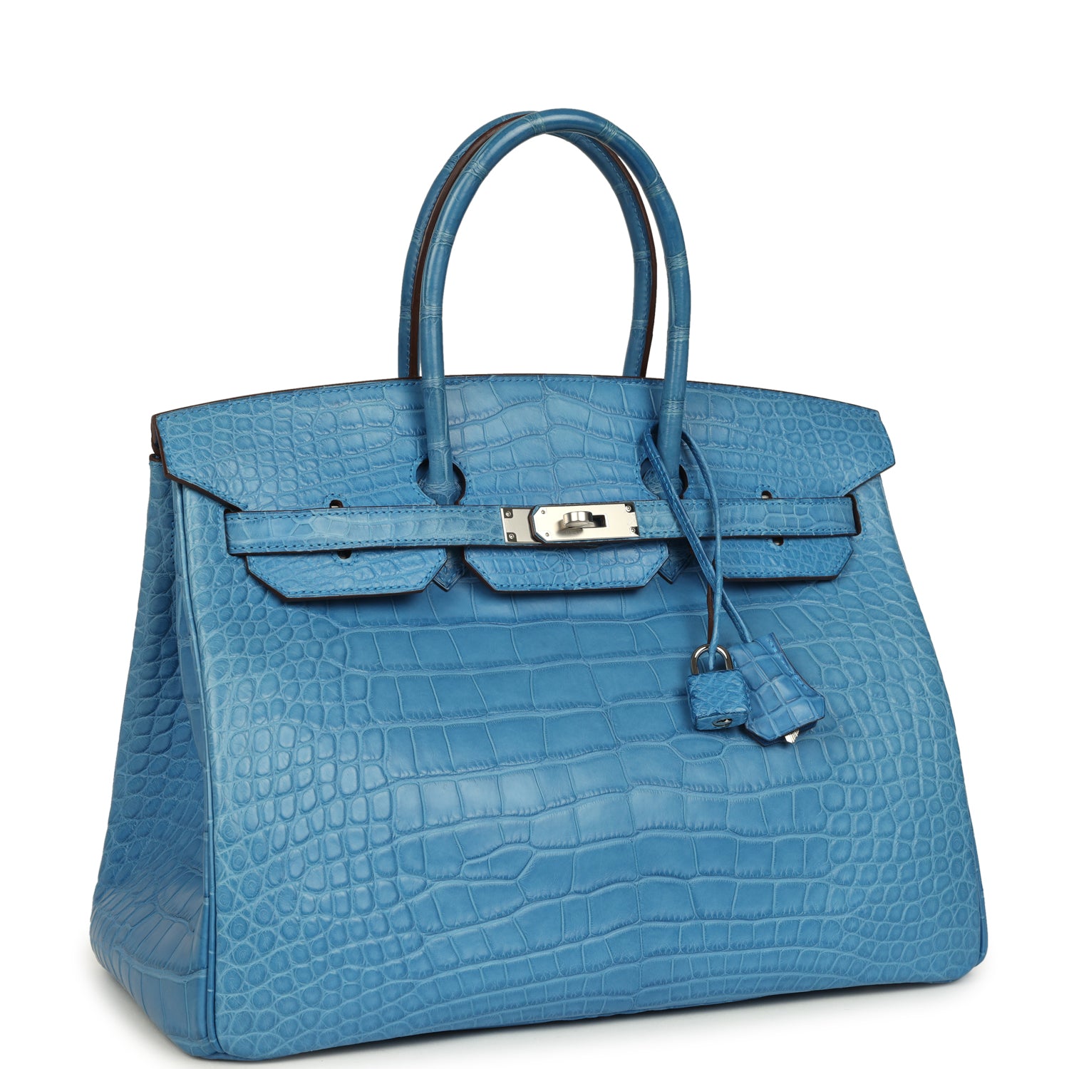 Hermes Birkin 35 Mykonos Matte Alligator Palladium Hardware