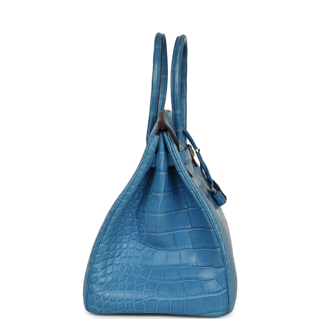 Hermes Birkin 35 Mykonos Matte Alligator Palladium Hardware