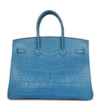 Hermes Birkin 35 Mykonos Matte Alligator Palladium Hardware