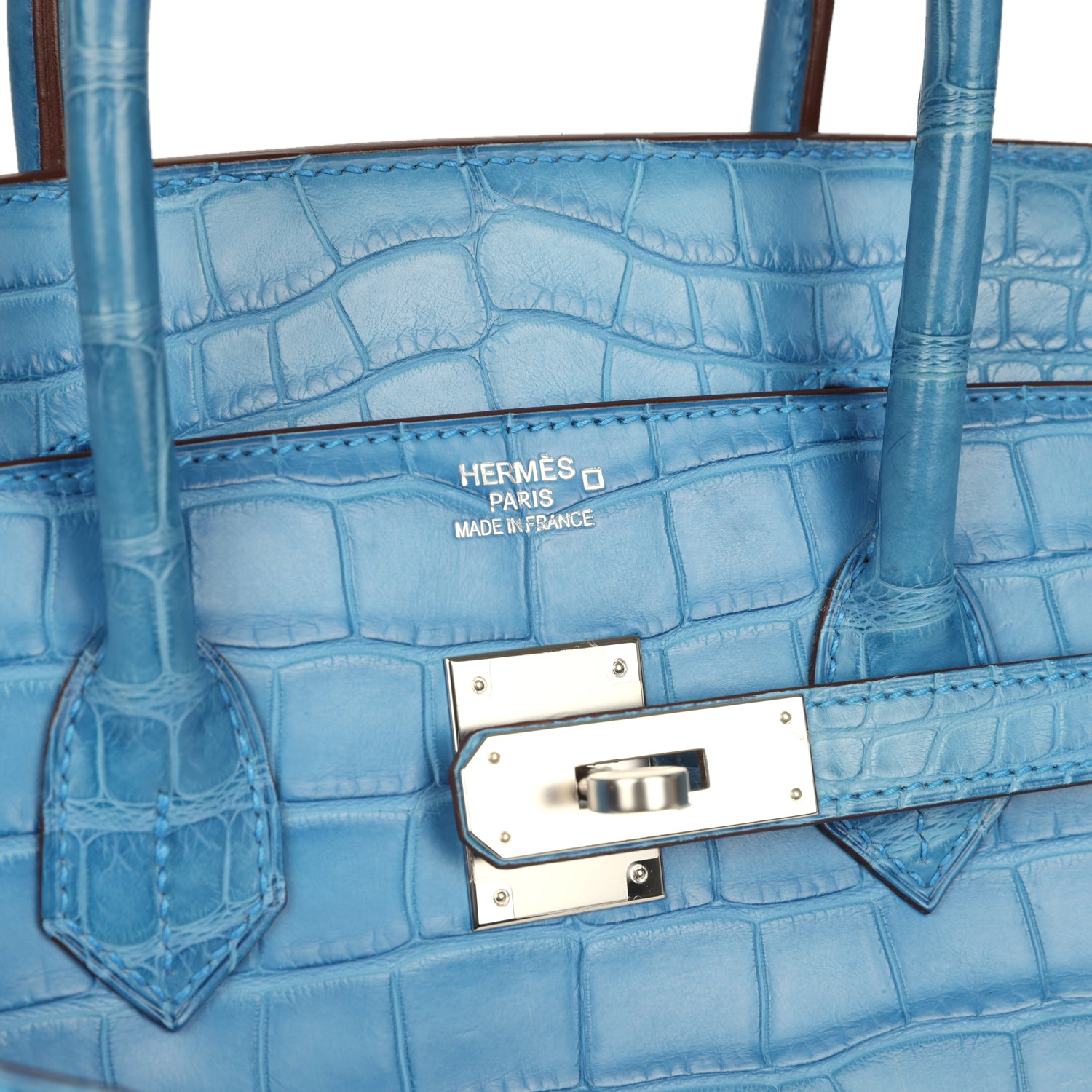 Hermes Birkin 35 Mykonos Matte Alligator Palladium Hardware