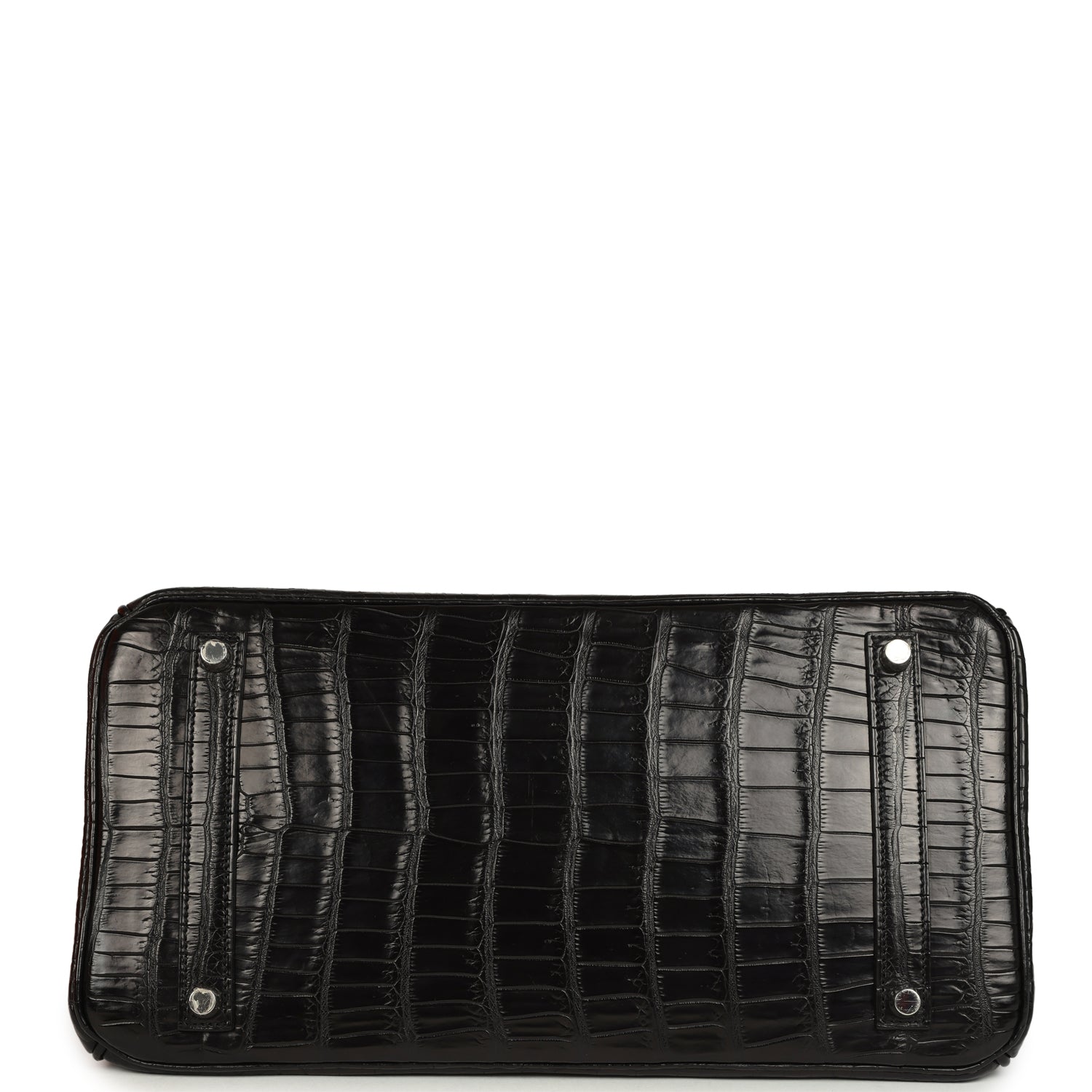 Hermes Birkin 35 Black Matte Porosus Crocodile Palladium Hardware