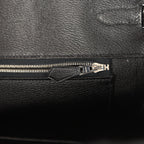 Hermes Birkin 35 Black Matte Porosus Crocodile Palladium Hardware