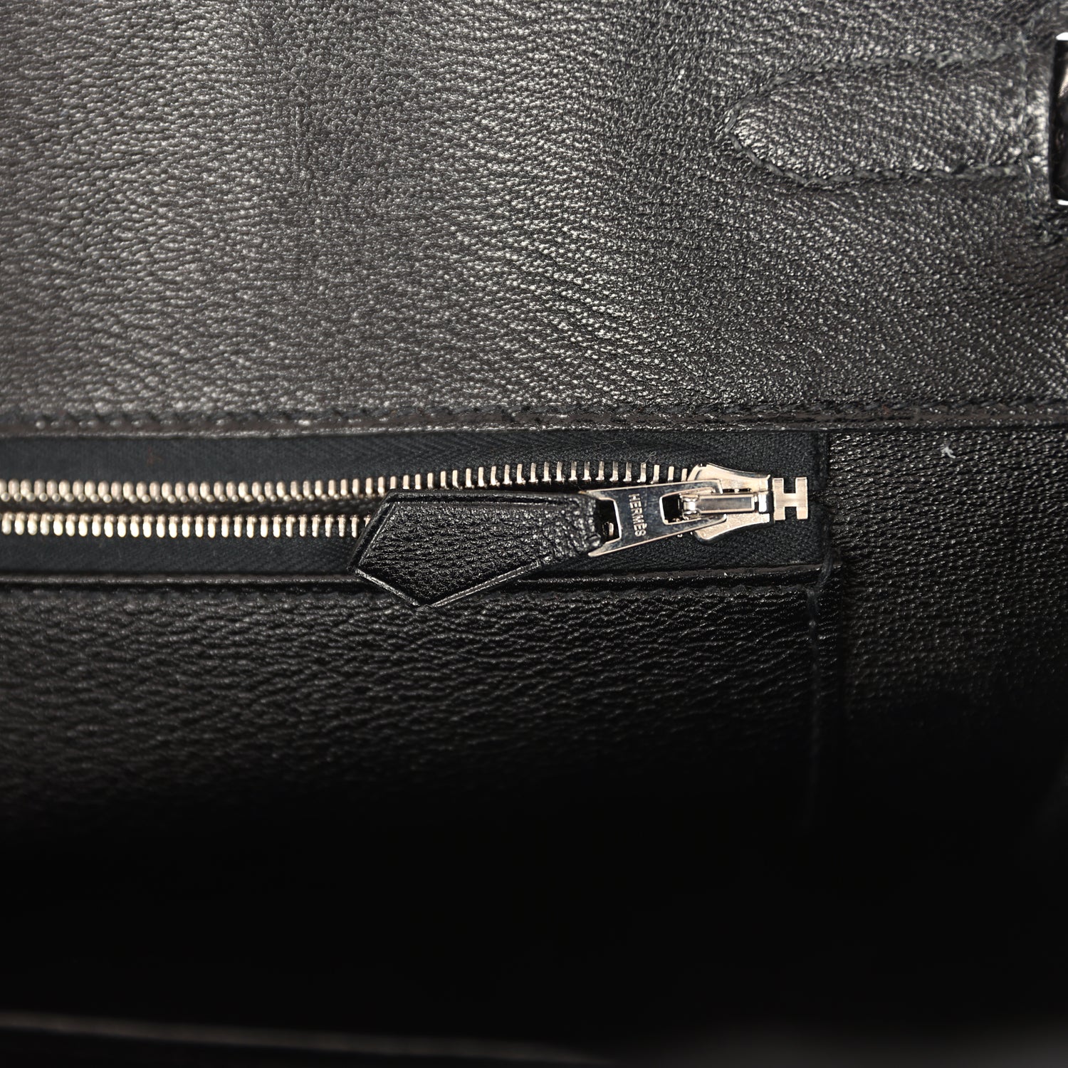 Hermes Birkin 35 Black Matte Porosus Crocodile Palladium Hardware