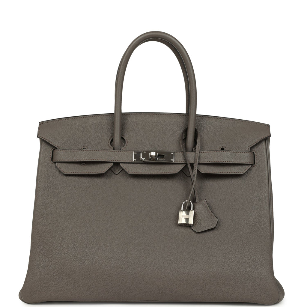 Hermes Birkin 35 Etain Togo Palladium Hardware
