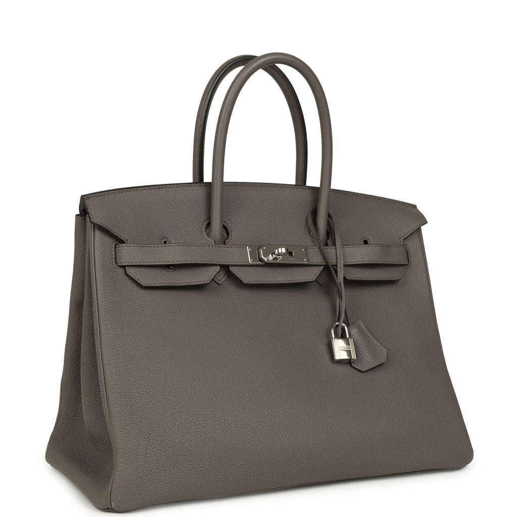Hermes Birkin 35 Etain Togo Palladium Hardware