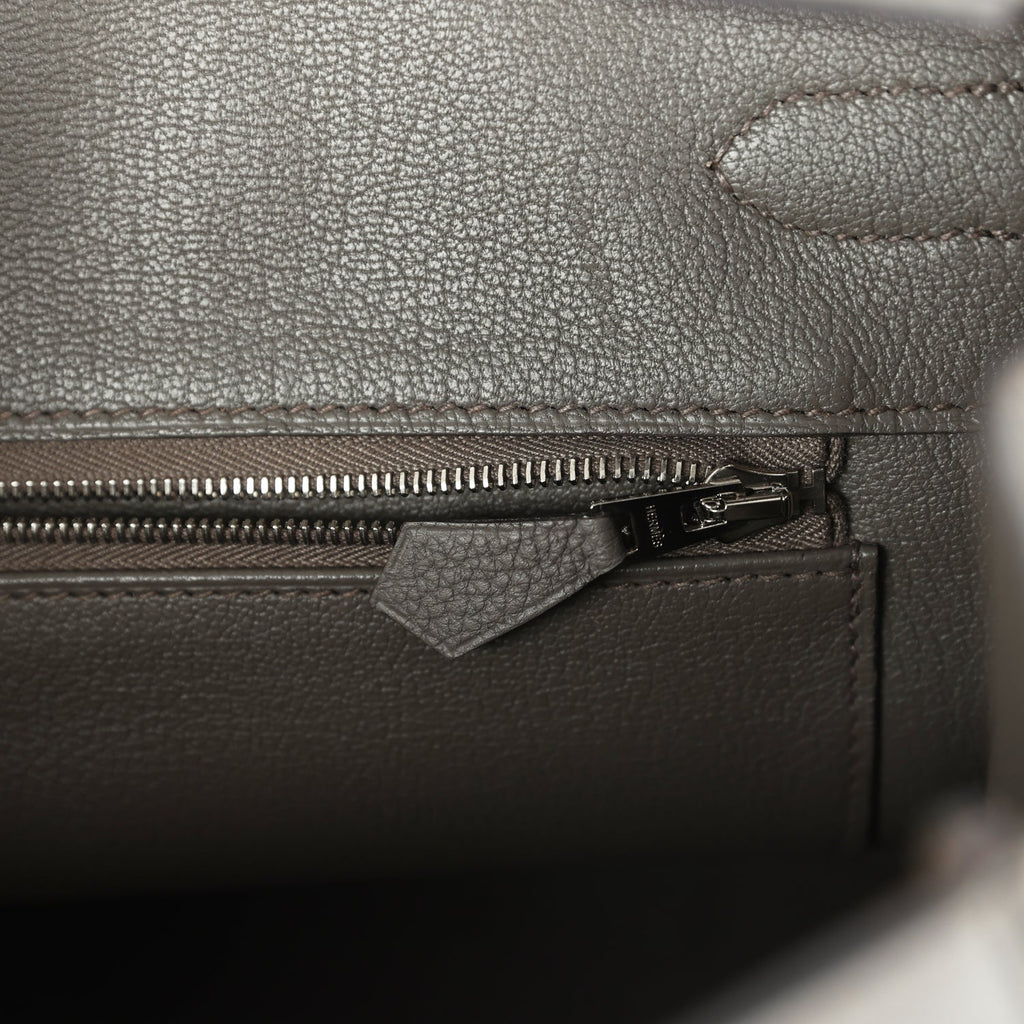 Hermes Birkin 35 Etain Togo Palladium Hardware