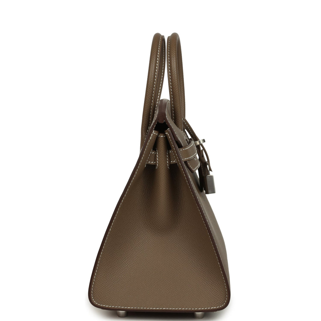 Hermes Birkin Sellier 25 Etoupe Epsom Palladium Hardware