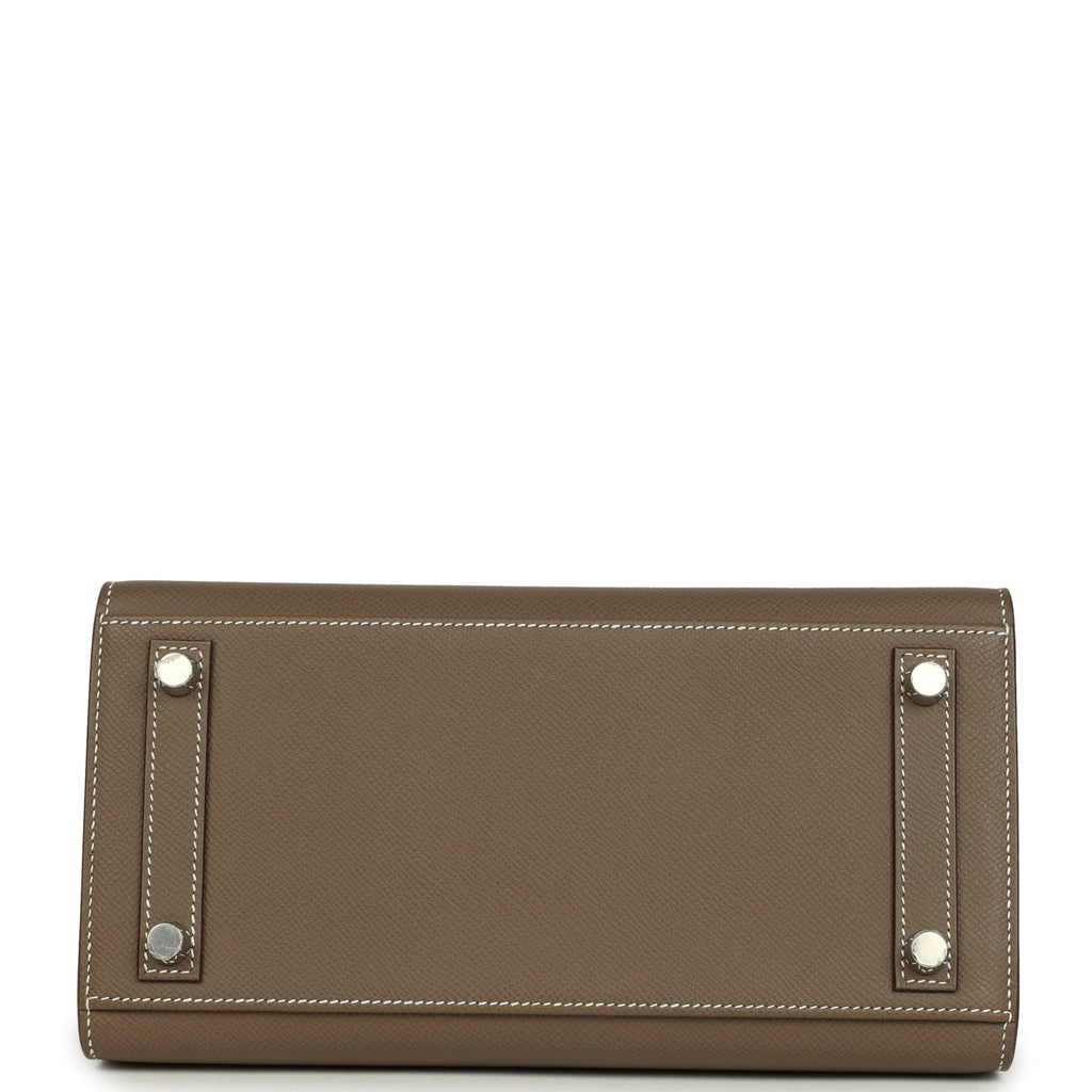 Hermes Birkin Sellier 25 Etoupe Epsom Palladium Hardware