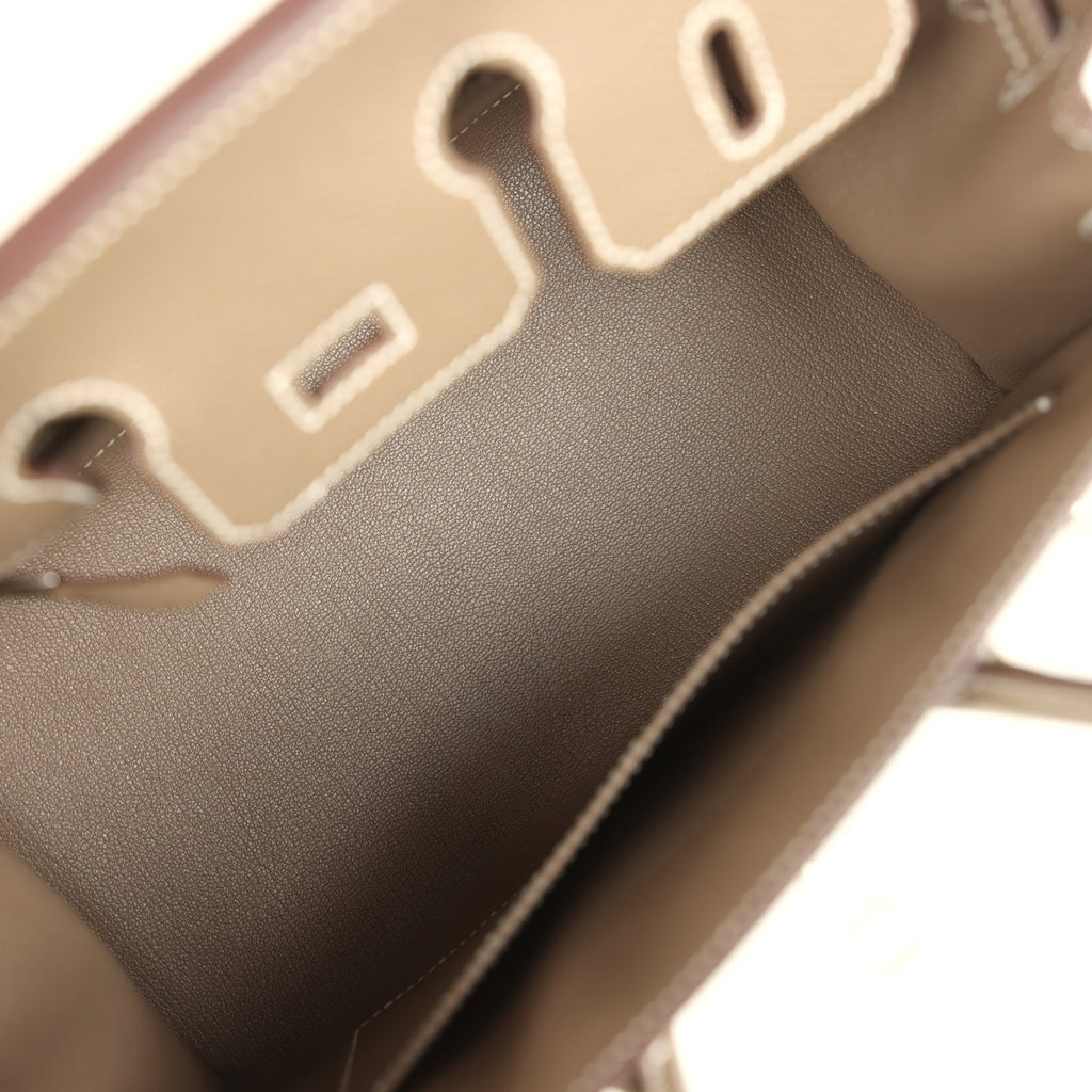 Hermes Birkin Sellier 25 Etoupe Epsom Palladium Hardware