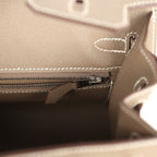 Hermes Birkin Sellier 25 Etoupe Epsom Palladium Hardware