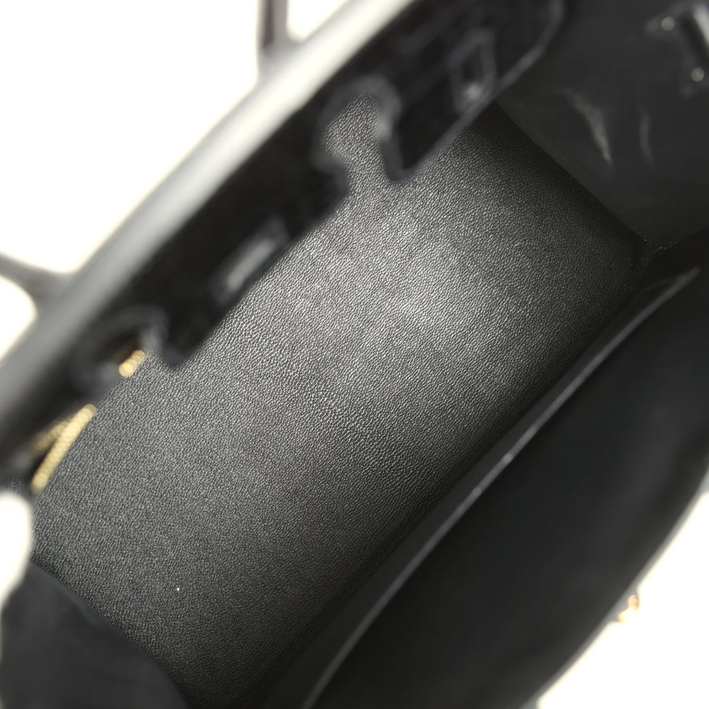 Hermes Birkin Sellier 25 Black Shiny Alligator Gold Hardware